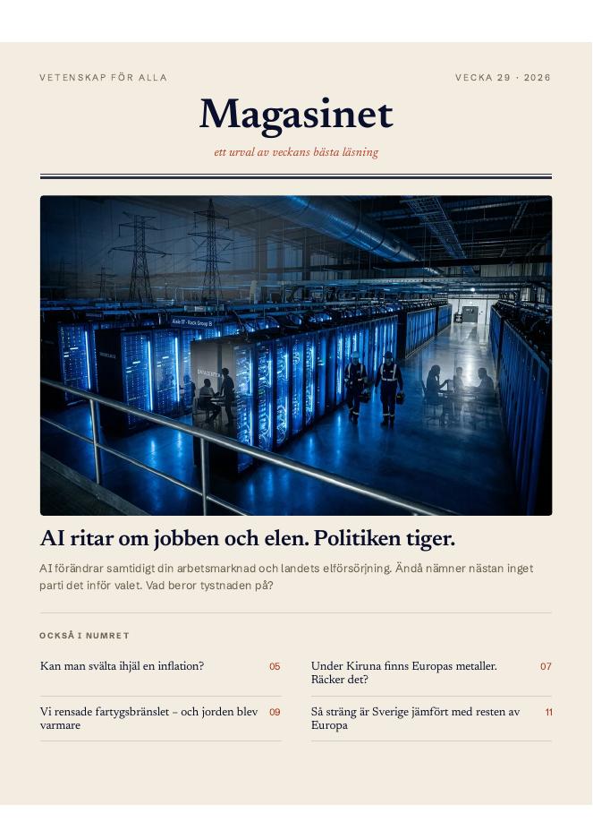 Omslag — Vecka 29 · 2026