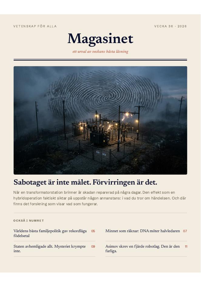 Omslag — Vecka 36 · 2026