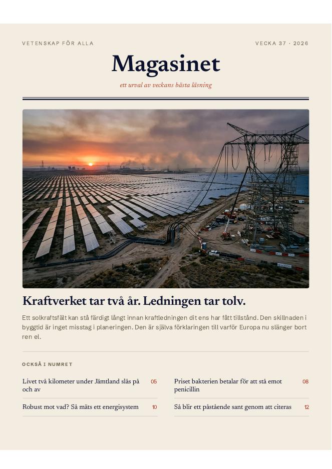 Omslag — Vecka 37 · 2026