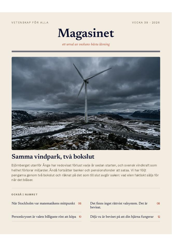 Omslag — Vecka 39 · 2026