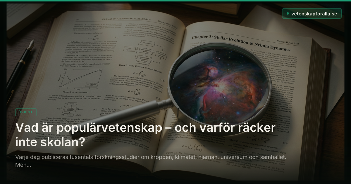 Vad är populärvetenskap – och varför så viktigt?