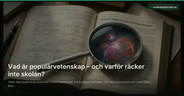Vad är populärvetenskap – och varför så viktigt?
