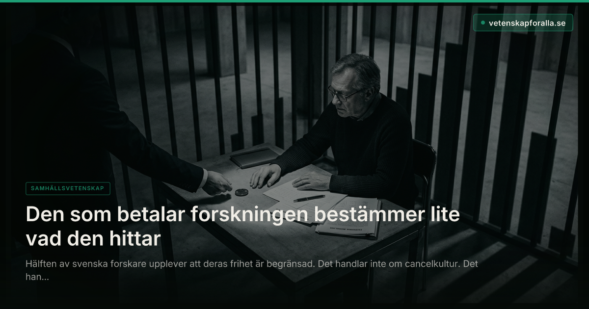 Den som betalar forskningen bestämmer lite vad den hittar
