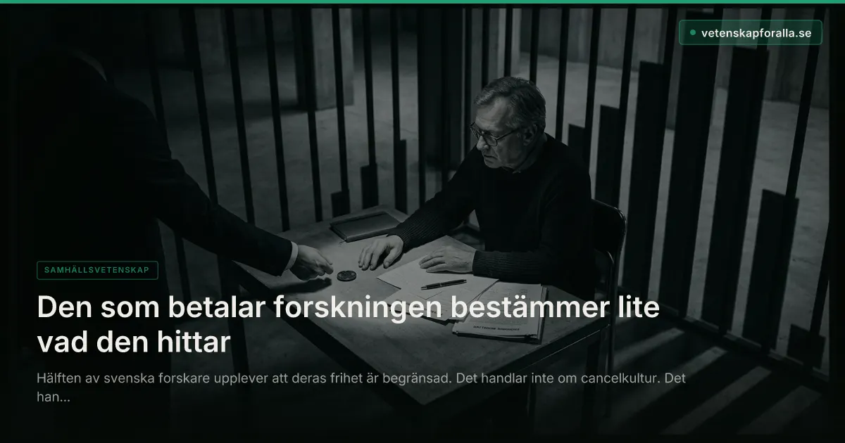 Den som betalar forskningen bestämmer lite vad den hittar
