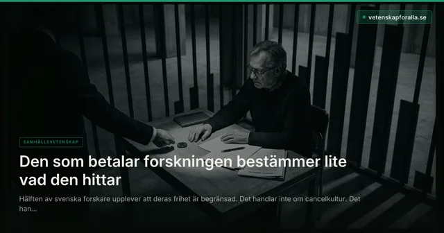 Den som betalar forskningen bestämmer lite vad den hittar