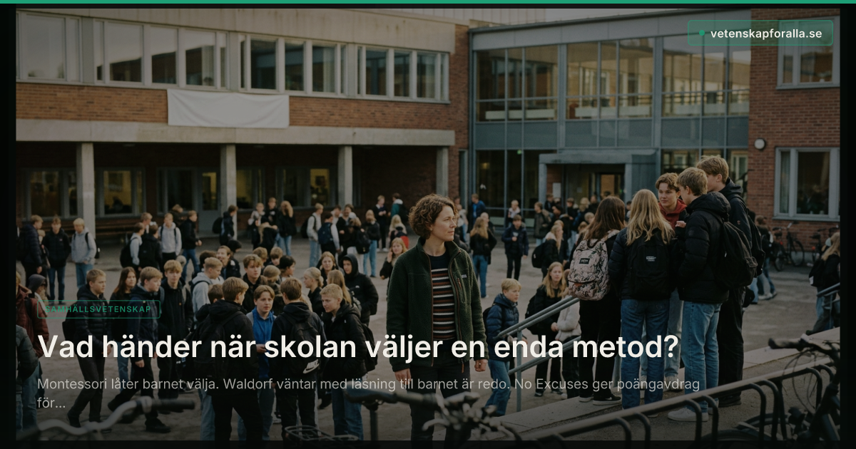 Vad händer när skolan väljer en enda metod?