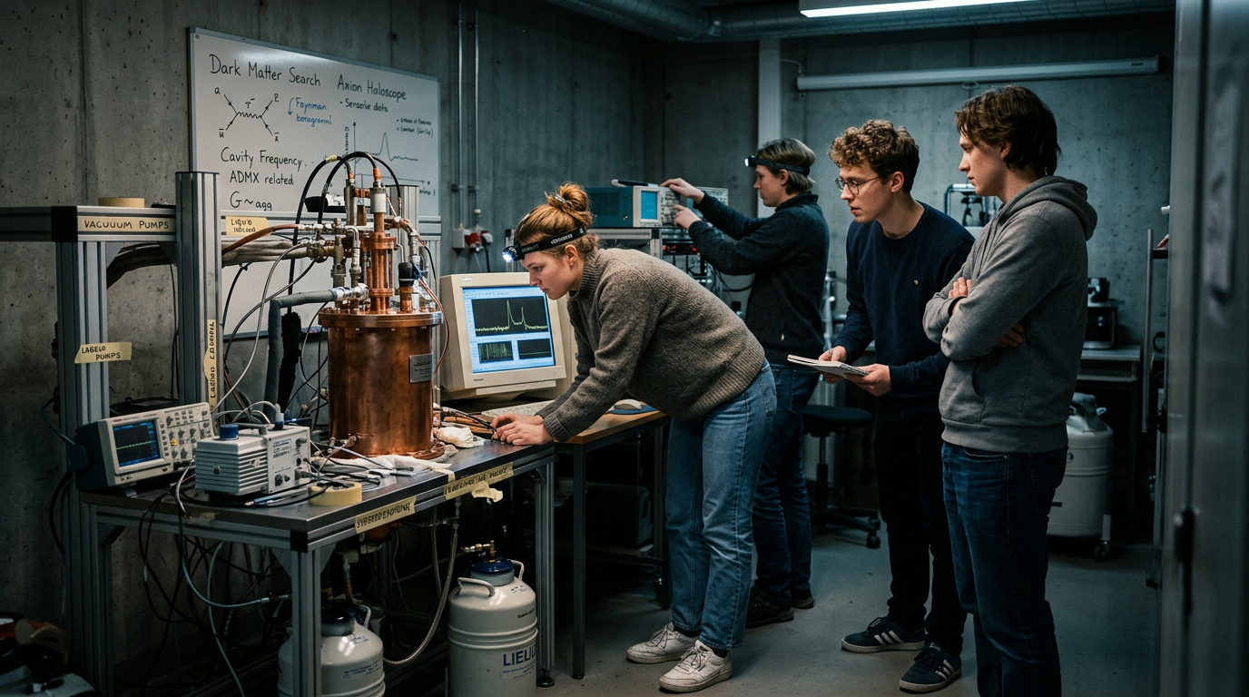 Studenterna som lyssnar efter mörk materia