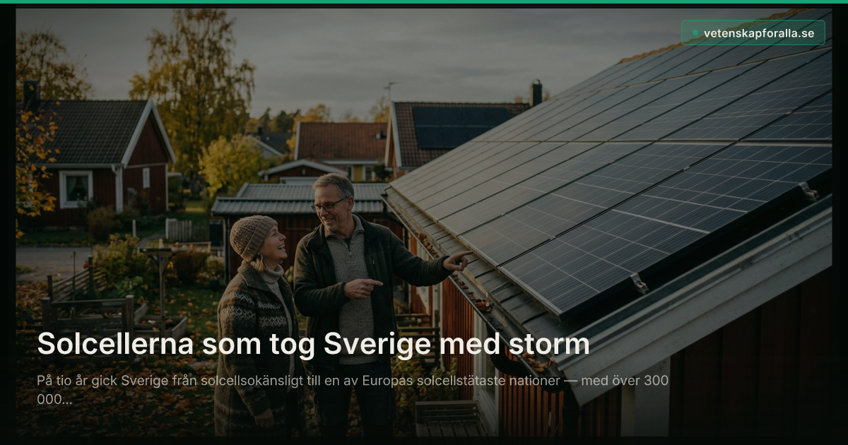 Solcellerna som tog Sverige med storm