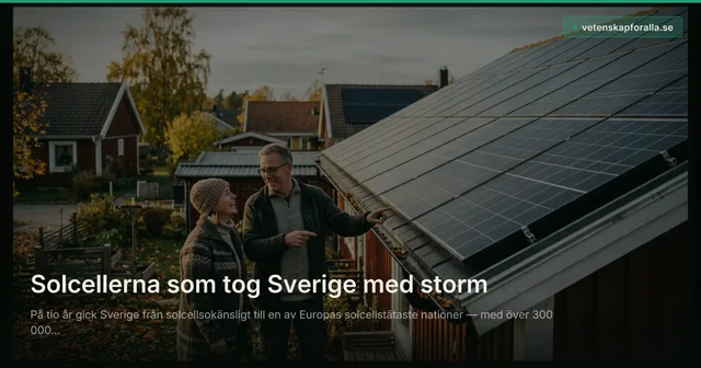 Solcellerna som tog Sverige med storm