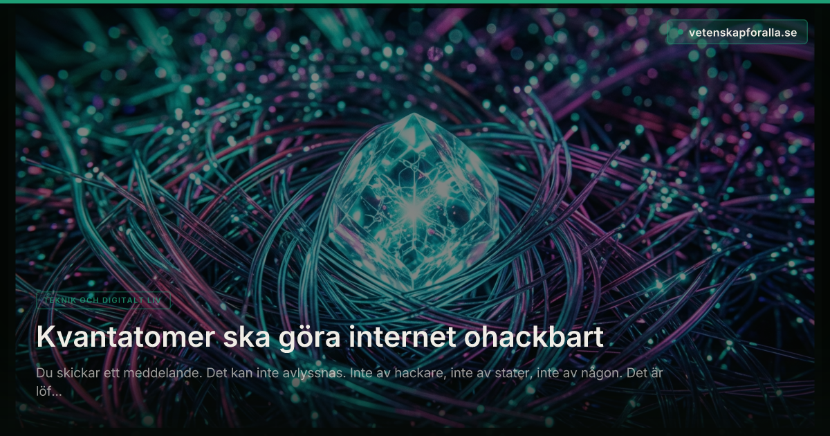 Kvantatomer ska göra internet ohackbart