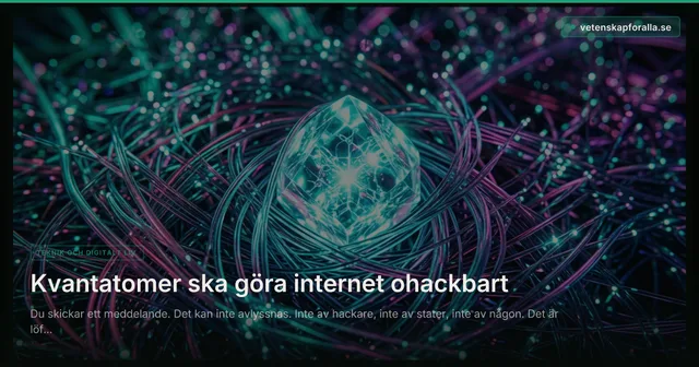 Kvantatomer ska göra internet ohackbart