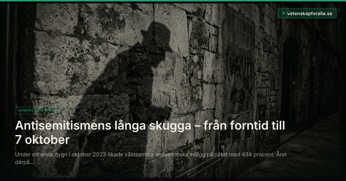 Antisemitismens långa skugga – från forntid till 7 oktober