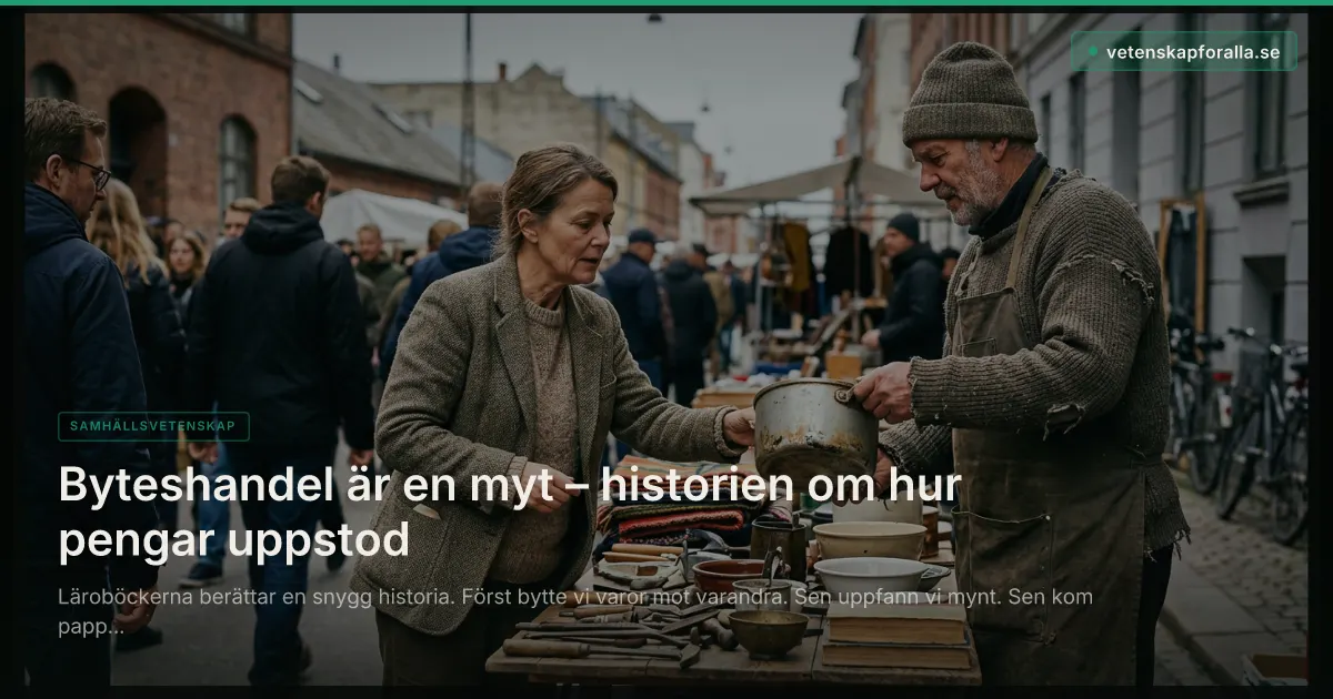 Byteshandel är en myt – historien om hur pengar uppstod
