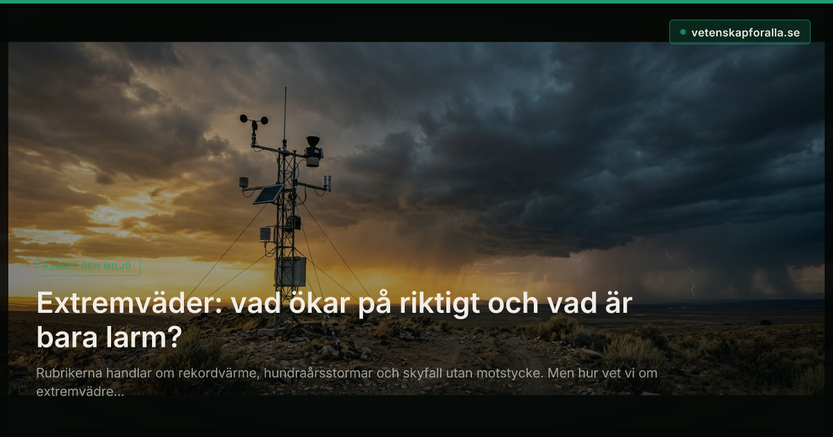 Extremväder: vad ökar på riktigt och vad är bara larm?