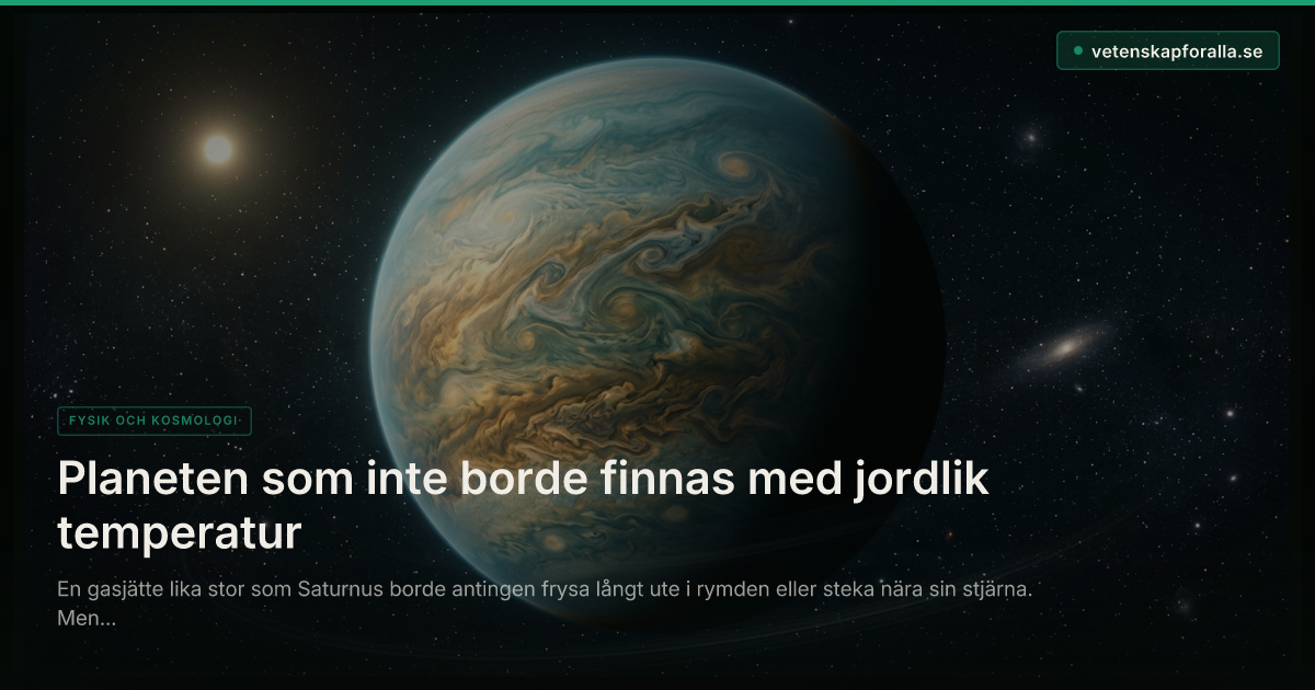 James Webb hittade en planet med jordlik temperatur