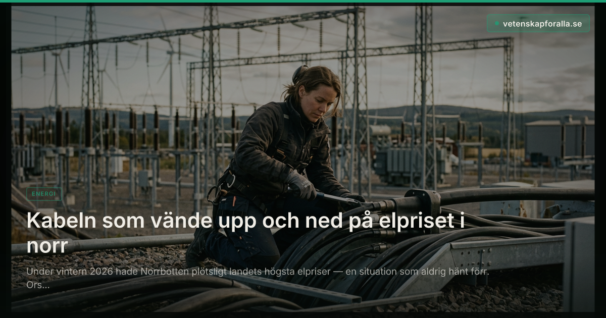 Kabeln som vände upp och ned på elpriset i norr