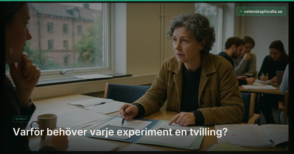 Varför behöver varje experiment en tvilling?