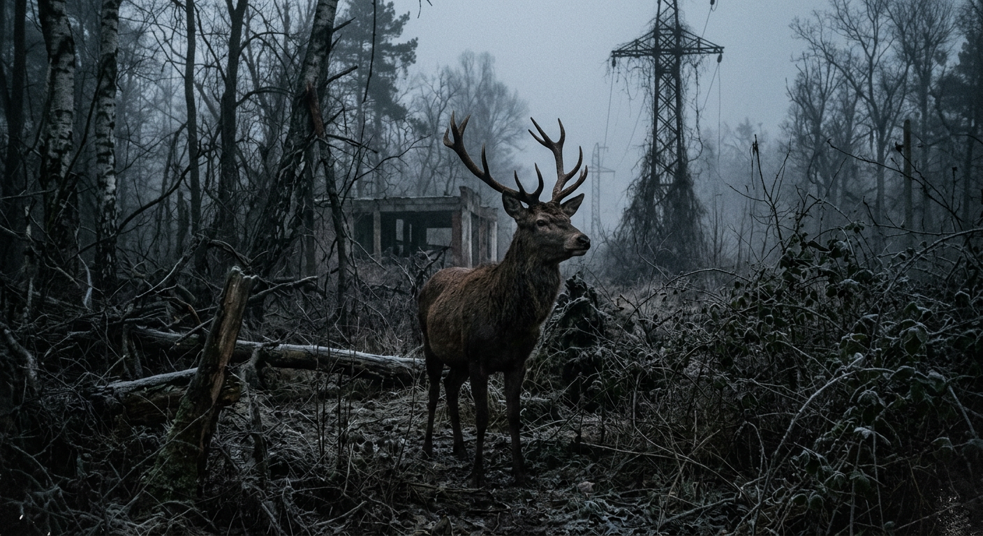 Djuren i Tjernobyl slutade gå ut på natten