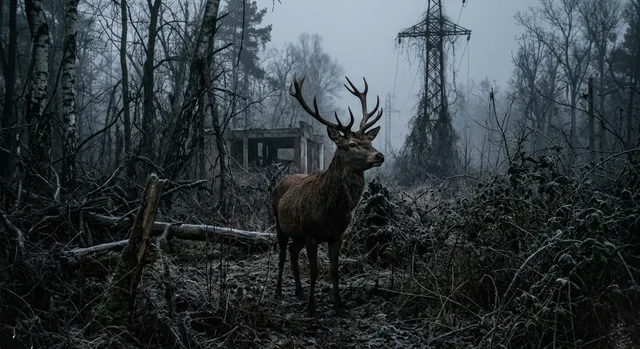 Djuren i Tjernobyl slutade gå ut på natten