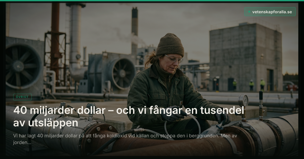40 miljarder dollar – och vi fångar en tusendel av utsläppen