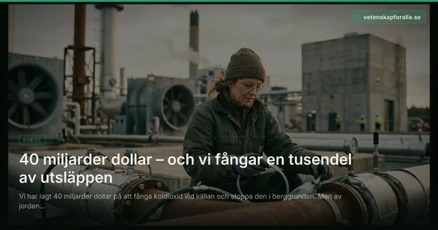 40 miljarder dollar – och vi fångar en tusendel av utsläppen