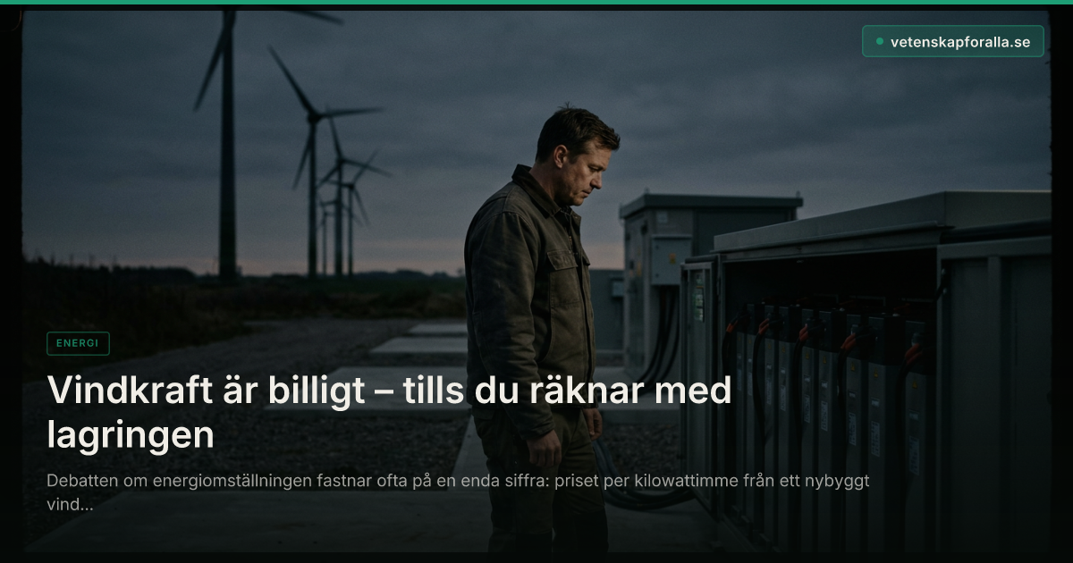 Vindkraft är billigt – tills du räknar med lagringen