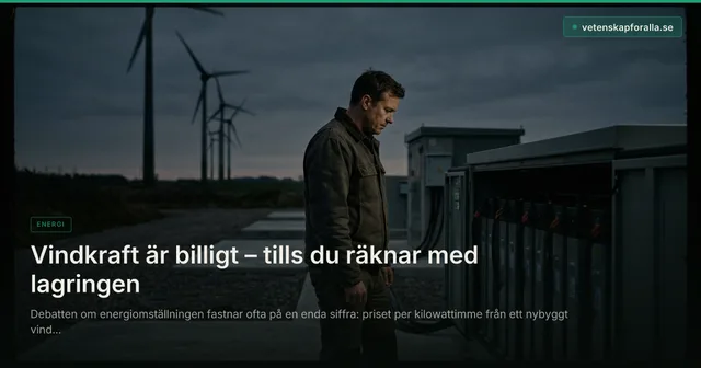 Vindkraft är billigt – tills du räknar med lagringen