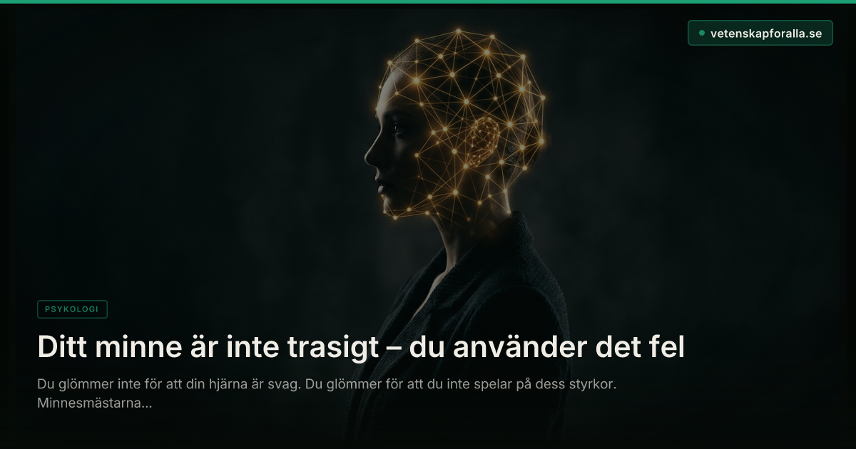 Ditt minne är inte trasigt – du använder det fel