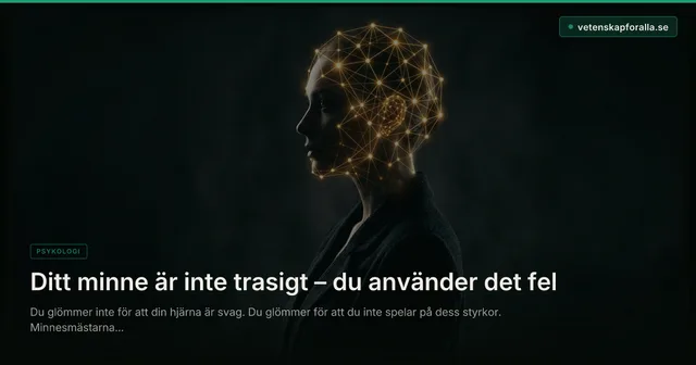 Ditt minne är inte trasigt – du använder det fel
