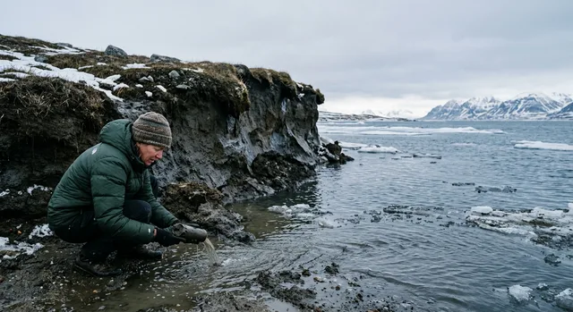 Permafrostkolet läcker ut i havet, men fastnar där